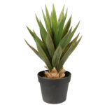 Artificial Dense Potted Aloe Vera Plant 50 cm Tropical Flair for Desktop or Garden