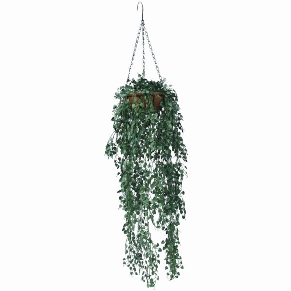 Artificial Hanging Basket Petal Leaf Heart Shaped UV Treated Foliage 110cm