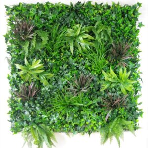 Coastal Greenery Vertical Garden UV Resistant 100x100cm Realistic Brown Grasses