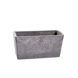 Imitation Stone Grey Rectangle Planter Sustainable Design 27cm Length Durable