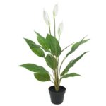 Artificial Flowering White Peace Lily / Calla Lily 95cm Realistic No Maintenance