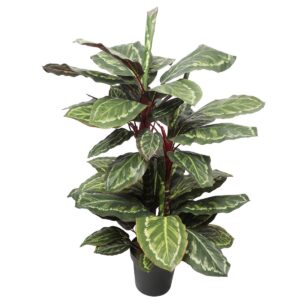 Artificial Wide Leaf Cordyline Plant 90cm Realistic Faux Office/Home Decor Elegant & Natural