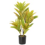 Artificial Potted Flaming  55cm Vivid Foliage Compact Design Indoor Use