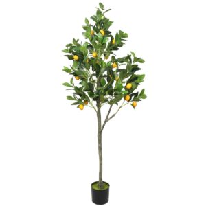 Artificial Lemon Tree (Potted) Realistic Foliage & Lemons 150cm Perfect for Interior Decor