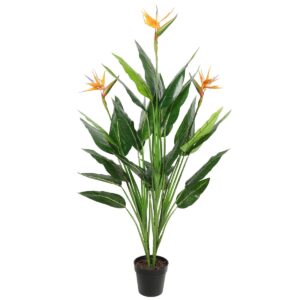 Artificial Potted Bird of Paradise Plant 150cm Height Real Touch Lush Leaves & Colorful Blooms