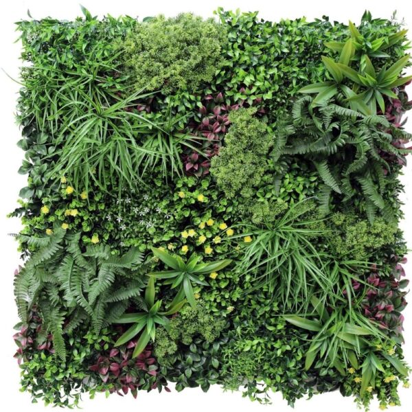 Country Fern Vertical Garden Green Wall UV Resistant 100cm x 100cm Lush Lifelike Foliage Easy DIY Installation