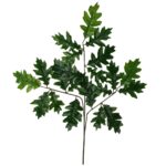 Artificial Oak Leaves Faux Plant 63cm Real Touch Green Wall Insert Floral Bouquet