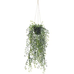 Artificial Hanging Pearls (Potted) 56cm UV Resistant Realistic Indoor/Outdoor Decor