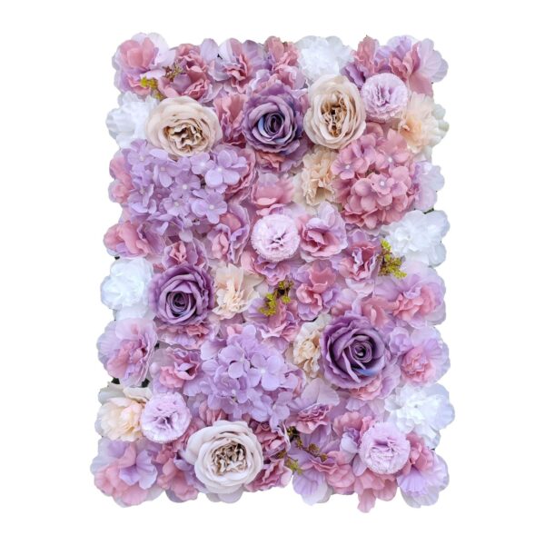 Artificial Flower Wall Panel Mixed Pink Flowers 40cm x 60cm