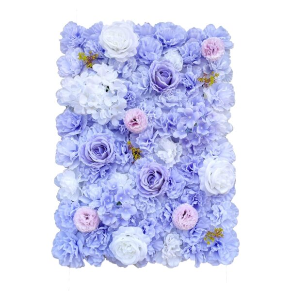 Artificial Flower Wall Panel Mixed Lilac Faux Flowers 40cm x 60cm Easy Hang Realistic