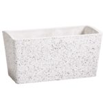 Imitation Stone Concrete White Planter 50cm Sustainable & Durable Recycled Material