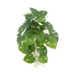 Decorative Ceramic Bowl Potted Artificial Monstera Plant 30cm Modern Tropical Foliage