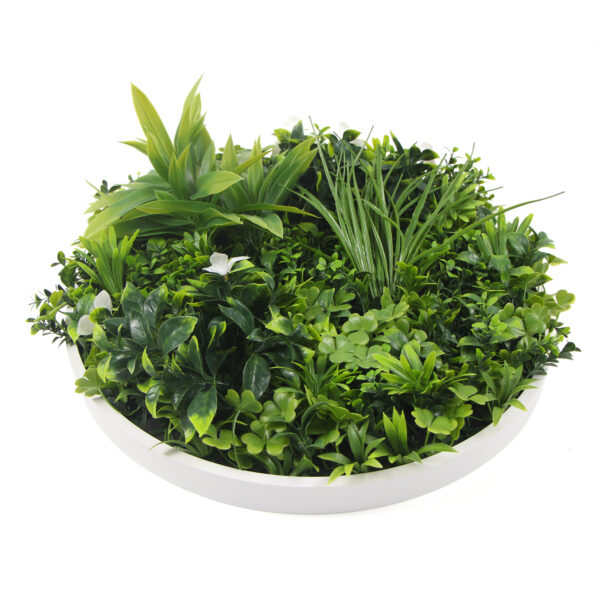 Artificial Green Wall Disc UV Resistant Elegant Vertical Garden Indoor Outdoor