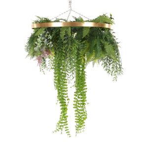 Artificial Hanging Green Wall Disc Eco Friendly Indoor Plant Decor Statement Piece