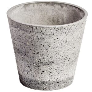 Imitation Grey Stone Garden Pot Weather Resistant Recycled Material Elegant Texture