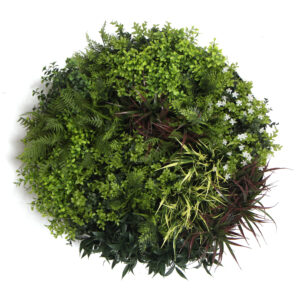 Artificial Green Wall Disc Indoor Vertical Garden UV Resistant Evergreen Decor