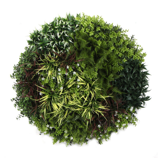 Artificial Green Wall Disc Elegant High Impact UV Resistant Evergreen Vertical Garden