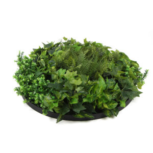 Artificial Green Wall Disc Mixed Fern Ivy Evergreen Vertical Garden Decor Indoor