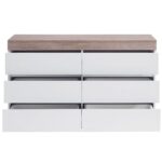 Coastal White Wooden Chest Ample Storage Clean Aesthetic Floating Design Versatile