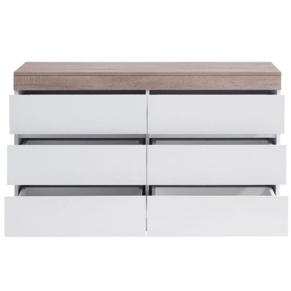 Coastal White Wooden Chest Ample Storage Clean Aesthetic Floating Design Versatile