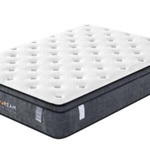 Queen Eurotop Mattress Medium Firm Latex Foam Hypoallergenic Dust Mite Resistant