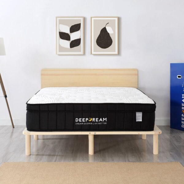 Queen Pocket Mattress Super Firm Charcoal Infused Cotton Cover Hypoallergenic