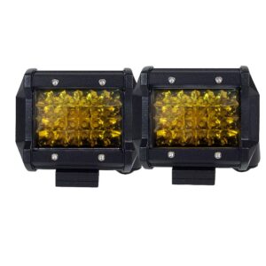 Quad Row Spot LED Work Light Bar Fog Amber Reverse Driving Luxeon 3030 IP68