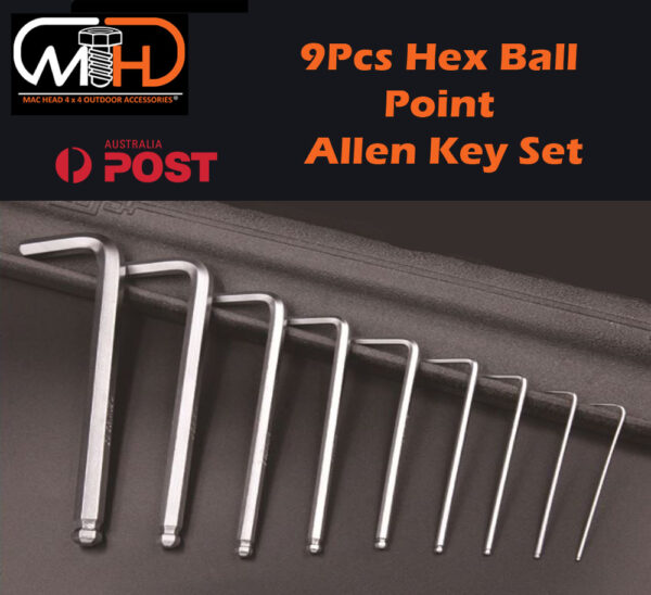 Long Arm Allen Keys Set Metric Ball End Extra Reach Durable Vanadium Steel Kit