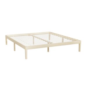 King Size Wooden Bed Frame Pine Mattress Platform Timber Slatted Easy Assembly