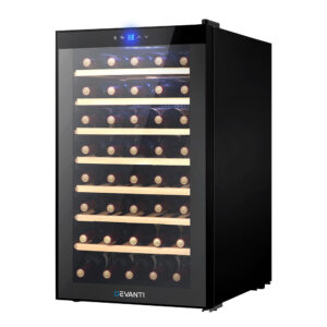 Wine Cooler Fridge Touch Control LED Light UV Resistant Glass Silent Operation