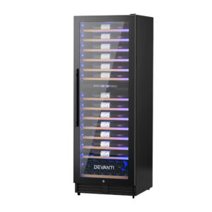 Wine Cooler Fridge Dual Zone Circulating Cooling UV Resistant LED Light Silent Operation