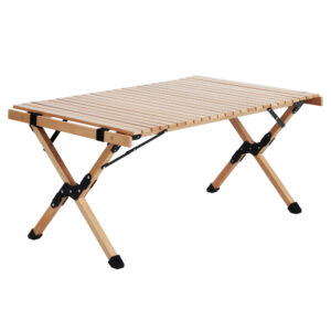 Outdoor Furniture Folding Wooden Camping Table Portable Picnic Desk with Carry Bag