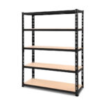 Warehouse Shelving Storage Unit Heavy Duty Adjustable Steel Rack Black Organizer