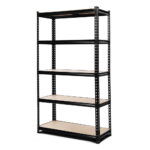 Heavy Duty Steel Shelving Unit Adjustable 5 Tier Garage Storage Rack Black