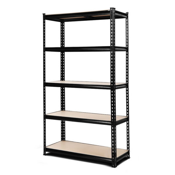 Heavy Duty Steel Shelving Unit Adjustable 5 Tier Garage Storage Rack Black