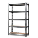 Steel Warehouse Shelving Unit Heavy Duty Adjustable 5 Tier Garage Storage Rack