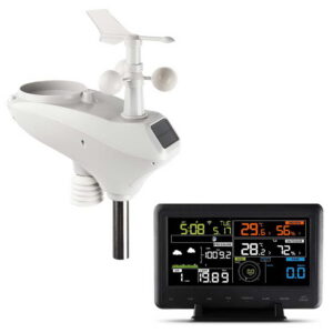 Wireless WiFi Weather Station Solar Powered LCD Display UV Light Sensor Forecast