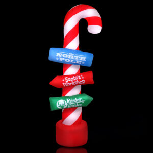 Christmas Inflatable Candy Pole Outdoor Decoration with LED Lights UV Resistant