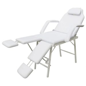 Portable Adjustable Facial Treatment Chair Faux Leather Foldable Spa Beauty Bed