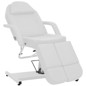 Beauty Treatment Chair Faux Leather White 180x62x78 cm