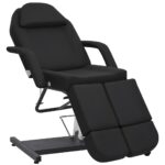 Beauty Treatment Chair Faux Leather Black 180x62x78 cm