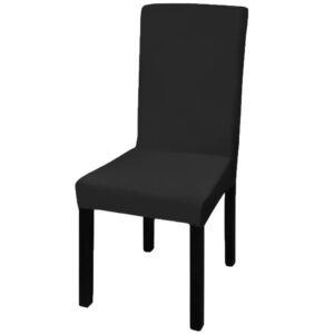 Stretchable Black Chair Covers Set Soft Wrinkle-Resistant for Event Decor