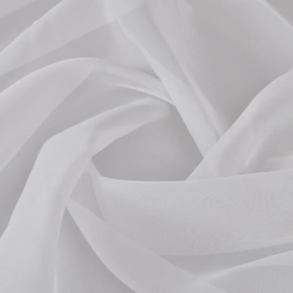 High-Quality White Voile Fabric Sheer Draping Curtain Wedding Decor Lightweight