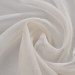 High-Quality Cream Voile Fabric Sheer Draping Curtain Wedding Decor by the Meter