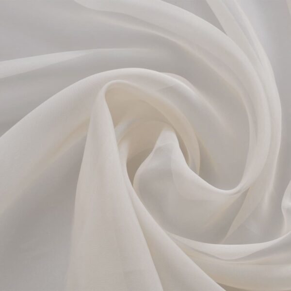 High-Quality Cream Voile Fabric Sheer Draping Curtain Wedding Decor by the Meter