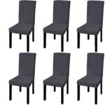 Stretchable Chair Covers Set of Six Soft Wrinkle-Resistant for Event and Home