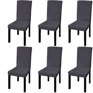 Stretchable Chair Covers Set of Six Soft Wrinkle-Resistant for Event and Home