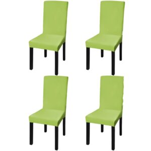 Stretchable Green Chair Covers Set Soft Wrinkle-Resistant Washable Reusable