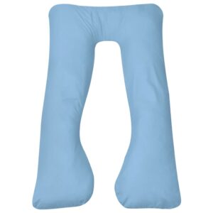 U-Shaped Pregnancy Pillow Full Body Support Maternity Nursing Cushion Light Blue