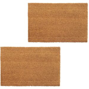 Natural Coir Doormat Set Non-Slip Weather Resistant Mould Proof Entryway Mat